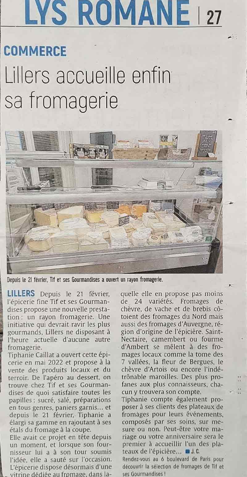 Epicerie fine et fromagerie à Lillers